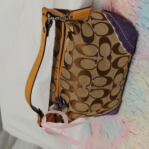 SALE! Coach Mini Vintage Y2K Signature Print Handbag W Hangtag Gently Used - Picture 2 of 13